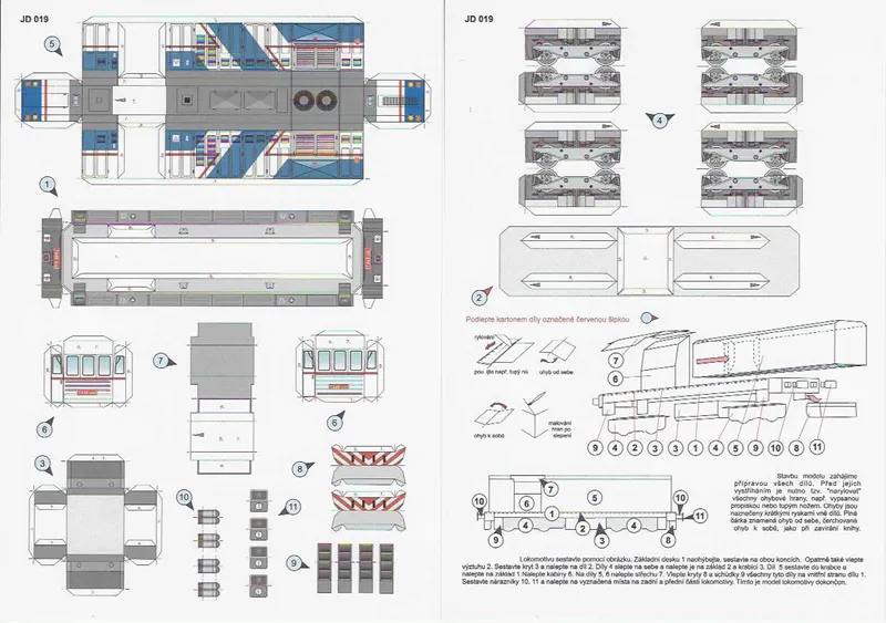 Papierový model - Dieselová lokomotíva T 448